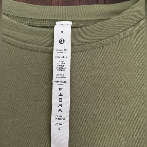 Lululemon Cotton Wrap-Front T-Shirt Dress, Size 8 - Picture 3 of 6